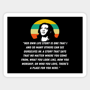 Her Own Life Madam VP Harris Quote Inauguration 2021 Retro Sticker